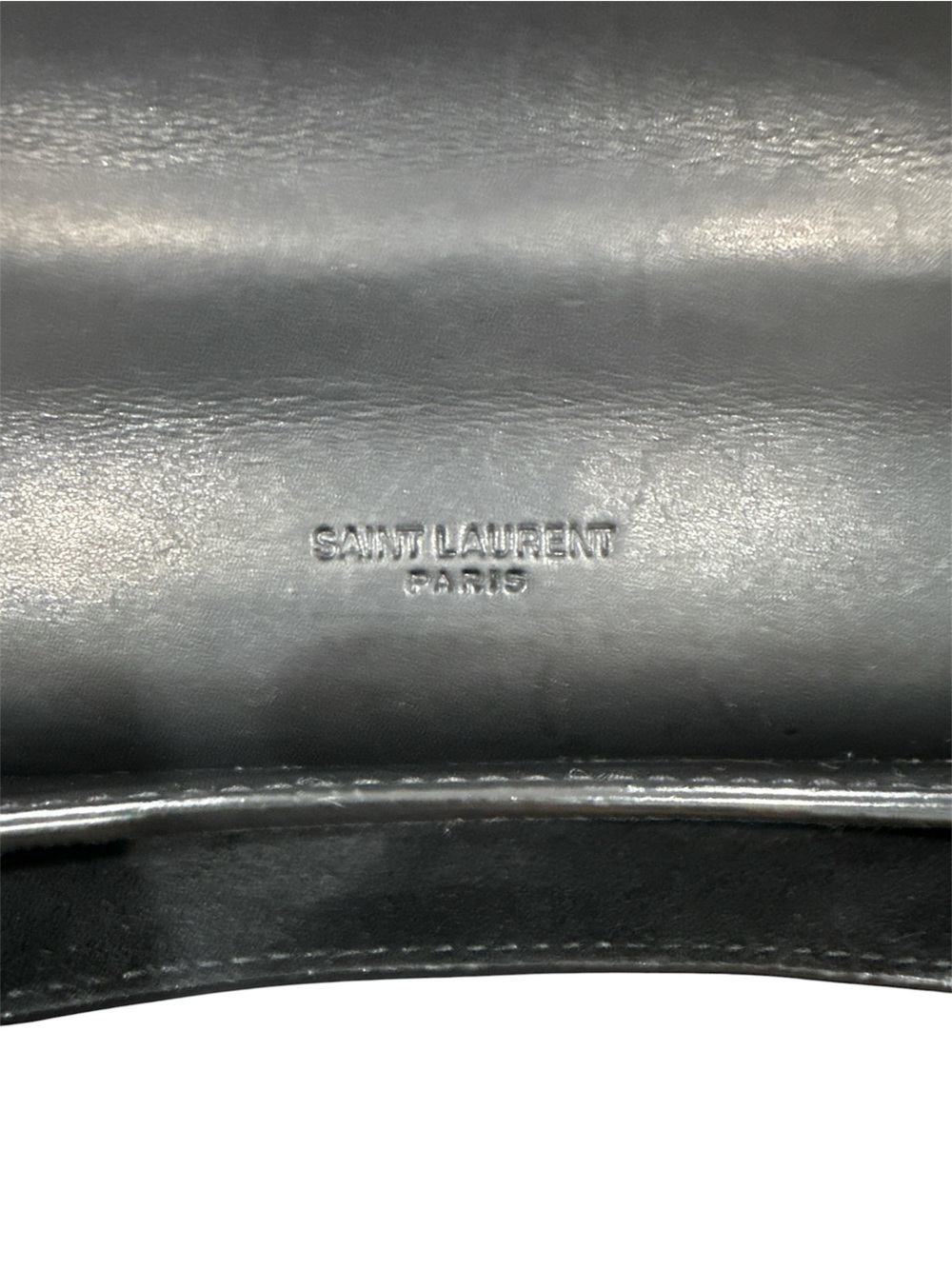 Saint Laurent Black Leather YSL Logo Crossbody - Picture 6 of 10